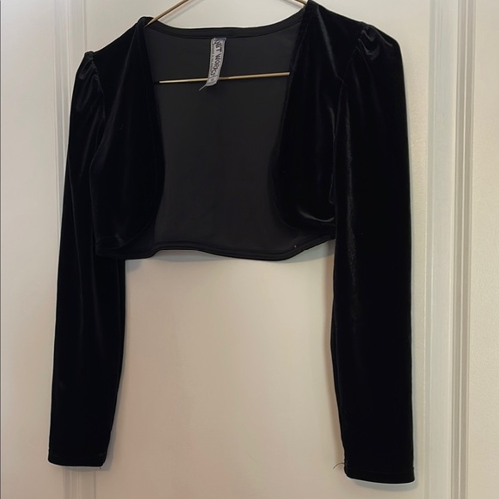 Elegant Black Velvet Top